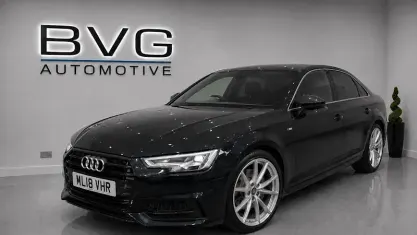 Begagnad Audi A4 Black Edition 190 HK (139 kW) 2018 Blå Sedan