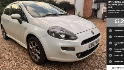 Used Fiat Punto 69 HP (50 kW) 2013 White Hatchback