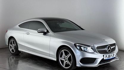 Begagnad Mercedes C250 AMG Line Premium Plus 204 HK (150 kW) 2018 Silver Sportkupé
