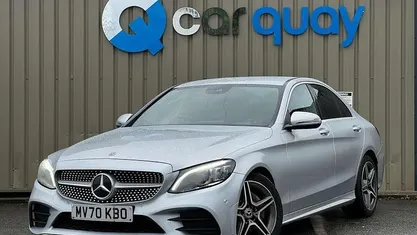 Silver Used 2019 Mercedes C220 AMG line Sedan | £16,495 (Fair price)