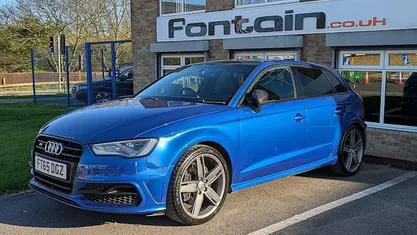 Used Audi S3 Sportback Design 300 HP (220 kW) 2016 Sepang blue Hatchback