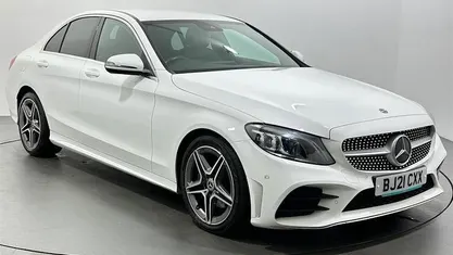 White Used 2020 Mercedes C220 AMG line Sedan | £16,801 (Fair price)