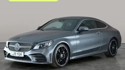 Used Mercedes C300 AMG line 245 HP (180 kW) 2019 Grey Coupe