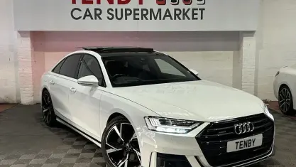 Used Audi A8 Black Edition 286 HP (210 kW) 2021 White Sedan