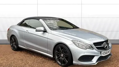 Used Mercedes E350 AMG line 258 HP (189 kW) 2016 Silver Cabriolet
