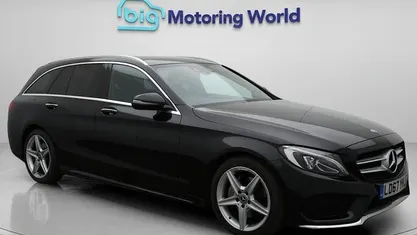 Black Used 2018 Mercedes C200 AMG line Estate | £16,483 (Fair price)
