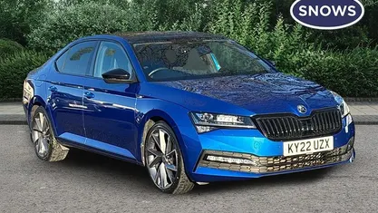 Blue Used 2022 Skoda Superb SportlinePlus Hatchback | £25,499 (Fair price)