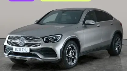 Begagnad Mercedes GLC220 AMG line 194 HK (142 kW) 2021 Silver Sportkupé