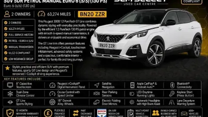 Used Peugeot 3008 GT-line 131 HP (96 kW) 2020 SUV