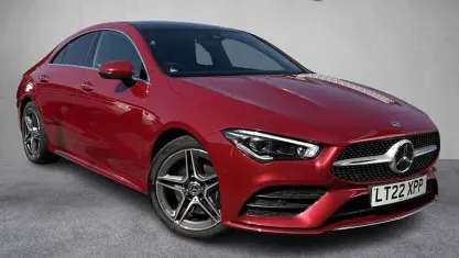 Used Mercedes CLA220 AMG line 190 HP (139 kW) 2022 Red Coupe