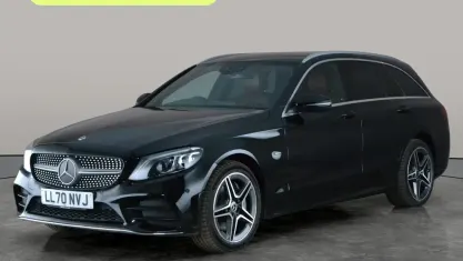 Used Mercedes C300e AMG line 320 HP (235 kW) 2021 Black Estate