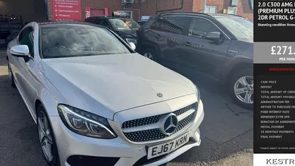 Silver Used 2017 Mercedes C300 AMG line Coupe | £13,795 (Fair price)