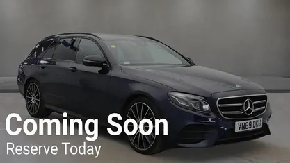 Used Mercedes E220 AMG line 194 HP (142 kW) 2019 Blue Estate