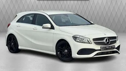 Used Mercedes A160 AMG line 102 HP (75 kW) 2017 White Hatchback