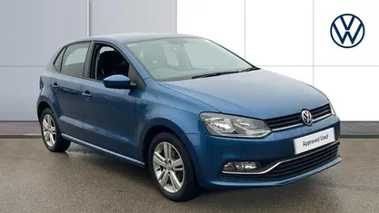Used VW Polo Match 90 HP (66 kW) 2016 Blue Hatchback