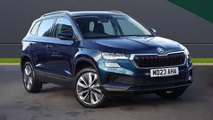 Petrol blue metallic Used 2023 Skoda Karoq SE L SUV | £21,395 (Fair price)