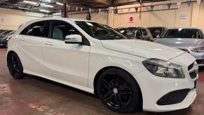 Used Mercedes A200 AMG line 136 HP (100 kW) 2017 White Hatchback