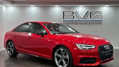 Begagnad Audi A4 Black Edition 190 HK (139 kW) 2018 Röd Sedan