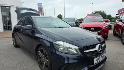 Used Mercedes A200 AMG line 136 HP (100 kW) 2017 Blue Hatchback