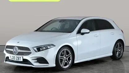 Used Mercedes A200 AMG line 163 HP (119 kW) 2020 White Hatchback