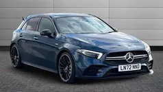 Denim blue Used 2022 Mercedes A35 AMG Premium Plus Hatchback | £30,759 (Fair price)