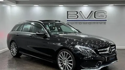 Used Mercedes C200 AMG Line Premium Plus 184 HP (135 kW) 2015 Black Estate