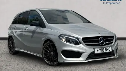 Used Mercedes B180 AMG Line Premium 109 HP (80 kW) 2018 Silver Hatchback