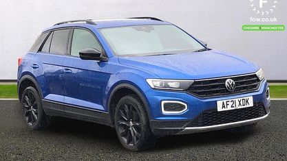 Usado VW T-Roc Black Edition 150 HP (110 kW) 2021 Azul SUV