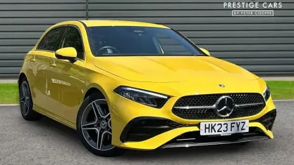 Used Mercedes A180 Executive 136 HP (100 kW) 2023 Yellow Hatchback