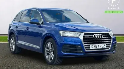 Used Audi Q7 S-Line 272 HP (200 kW) 2017 Blue SUV