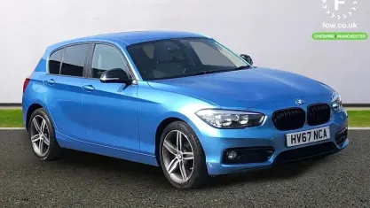 Used BMW 118 Sport Line 136 HP (100 kW) 2017 Blue Hatchback