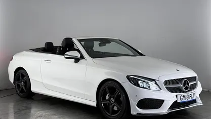 White Used 2018 Mercedes C220 AMG line Cabriolet | £16,150 (Good price)