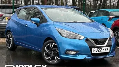 Used Nissan Micra Acenta 92 HP (67 kW) 2022 Blue Hatchback