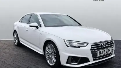 Used Audi A4 S-Line 150 HP (110 kW) 2019 White Sedan