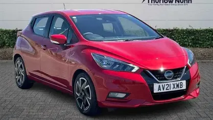 Used Nissan Micra Acenta 92 HP (67 kW) 2021 Red Hatchback