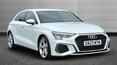 Glacier white met Used 2023 Audi A3 S-Line Hatchback | £22,795 (Fair price)