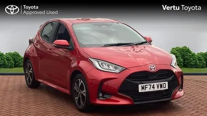 Red Used 2024 Toyota Yaris Hybrid Design Hatchback | £20,142 (Fair price)