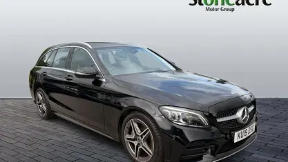 Used Mercedes C220 AMG Line Premium 194 HP (142 kW) 2019 Black Estate