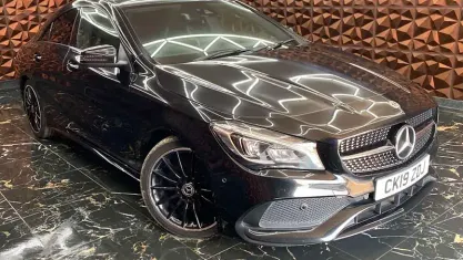 Used Mercedes CLA220 AMG line 170 HP (125 kW) 2019 Black Coupe