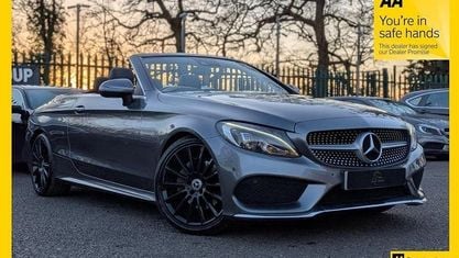 Used Mercedes C220 AMG line 170 HP (125 kW) 2017 Grey Cabriolet