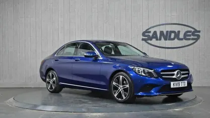 Used Mercedes C200 184 HP (135 kW) 2019 Blue Sedan