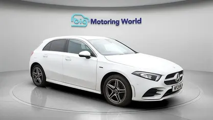 Used Mercedes A250 AMG Line Premium 218 HP (160 kW) 2021 White Hatchback