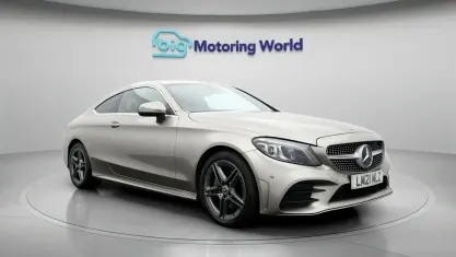 Used Mercedes C200 AMG line 198 HP (145 kW) 2021 Silver Coupe