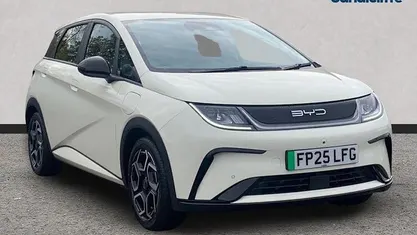 Solid cream white New 2025 BYD Dolphin Comfort Hatchback | £19,997 (Good price)