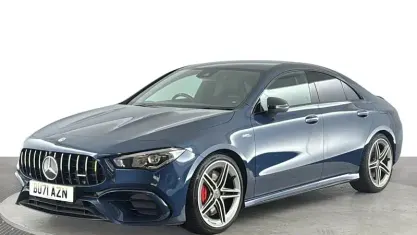 Used Mercedes CLA45 AMG AMG 421 HP (309 kW) 2021 Blue Sedan