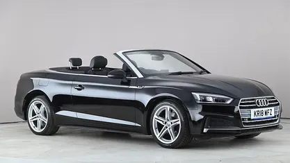 Used Audi A5 Cabriolet S-Line 190 HP (139 kW) 2018 Black Cabriolet