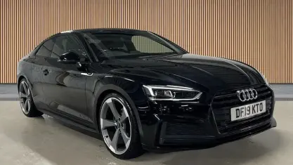 Used Audi A5 Black Edition 150 HP (110 kW) 2019 Brilliant black/brilliant black Coupe