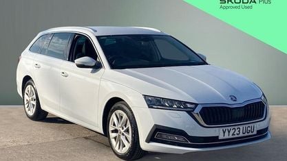 Used Skoda Octavia SE L 150 HP (110 kW) 2023 Moon white metallic Estate