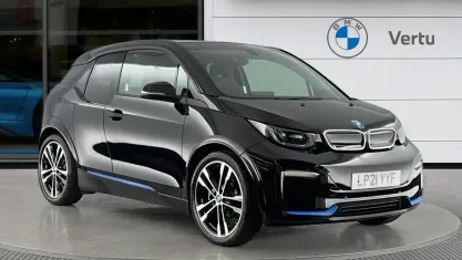 Used BMW i3 Comfort Edition 135 kW (184 HP) 2021 Fluid black with blue highlight Hatchback
