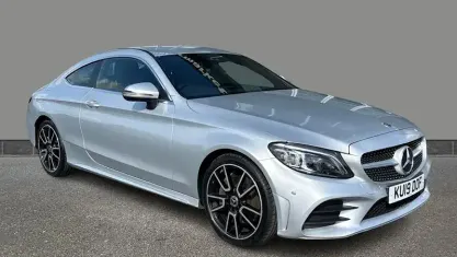 Used Mercedes C300 AMG Line Premium 258 HP (189 kW) 2019 Silver Coupe